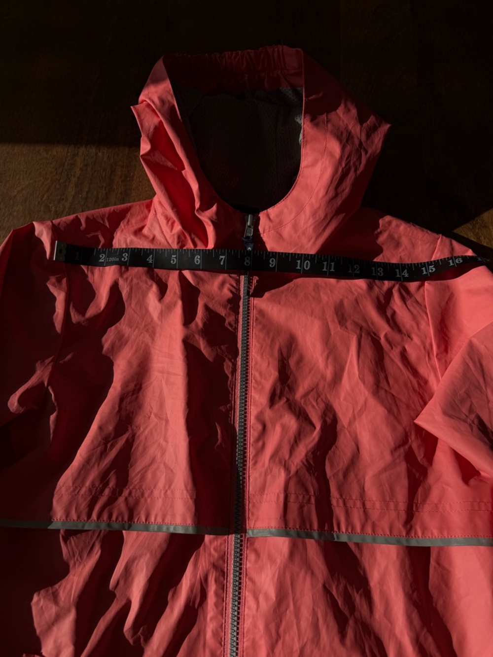 Charles River Coral Pink Rain Jacket Kids Large 14/16 Fits Women XSP - Picture 6 of 12